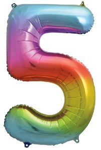 34IN RAINBOW NUMERAL FOIL 5